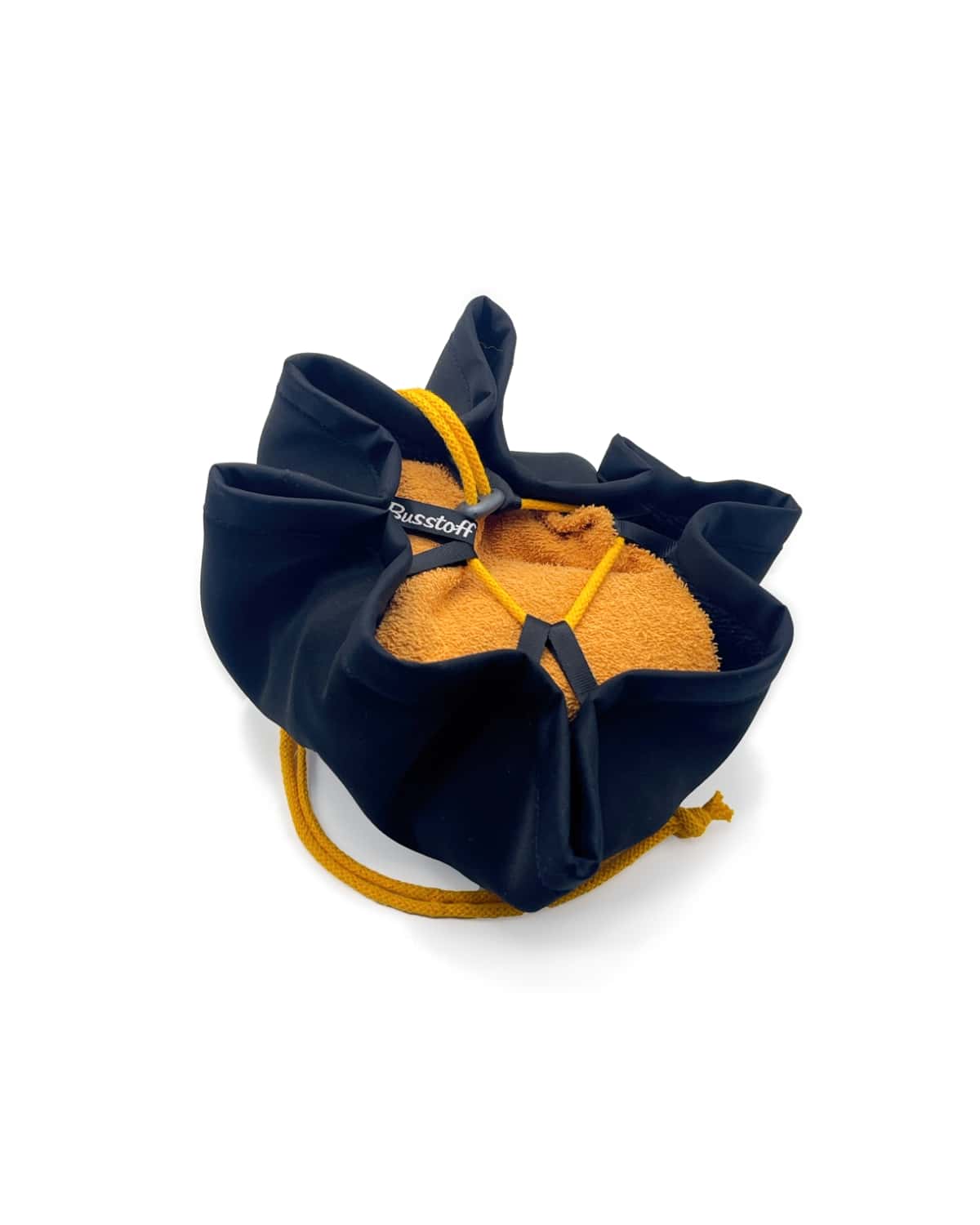 black wet bag from Busstoff with shower kit