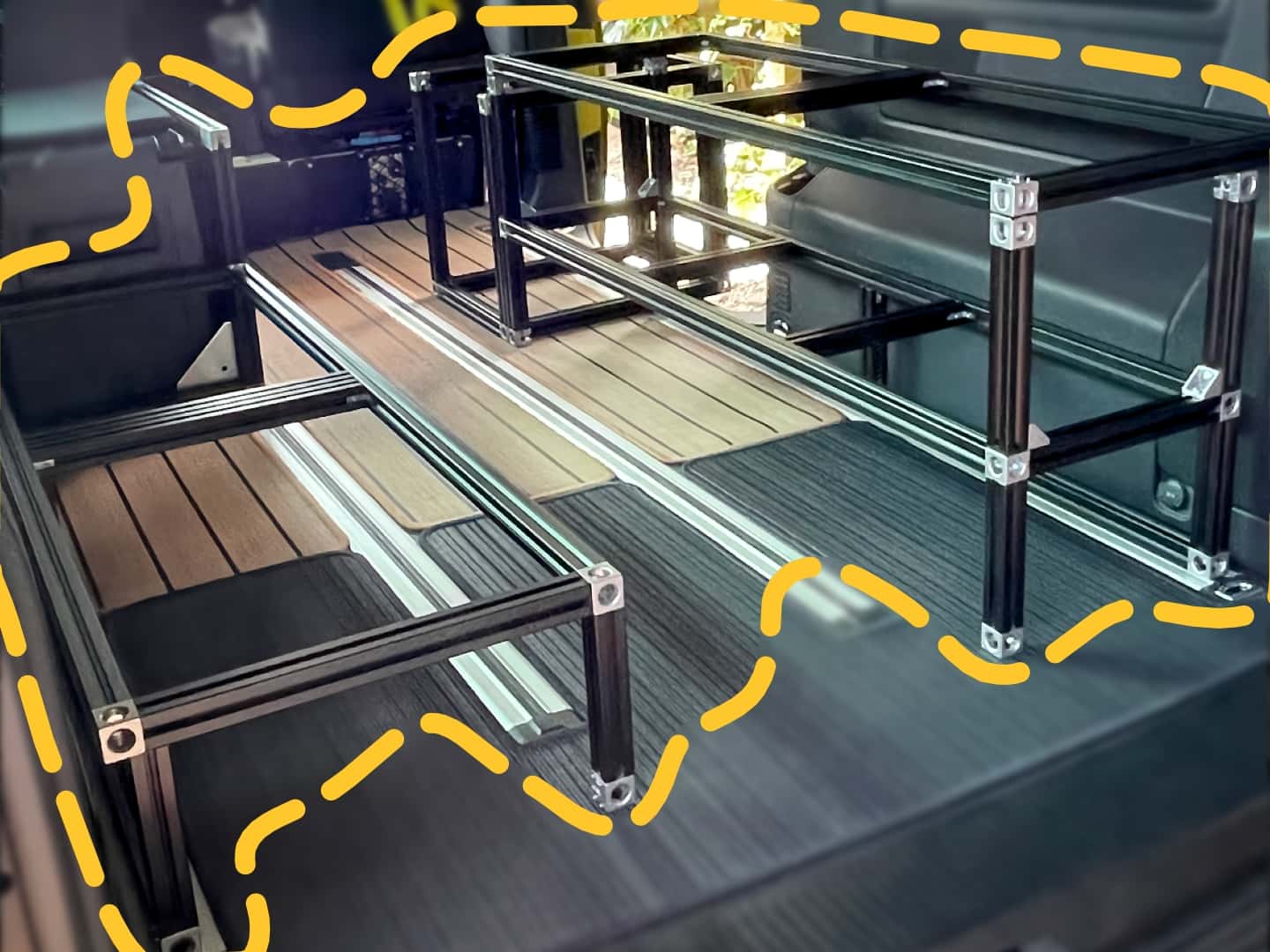 Camper base modules in VW California Beach