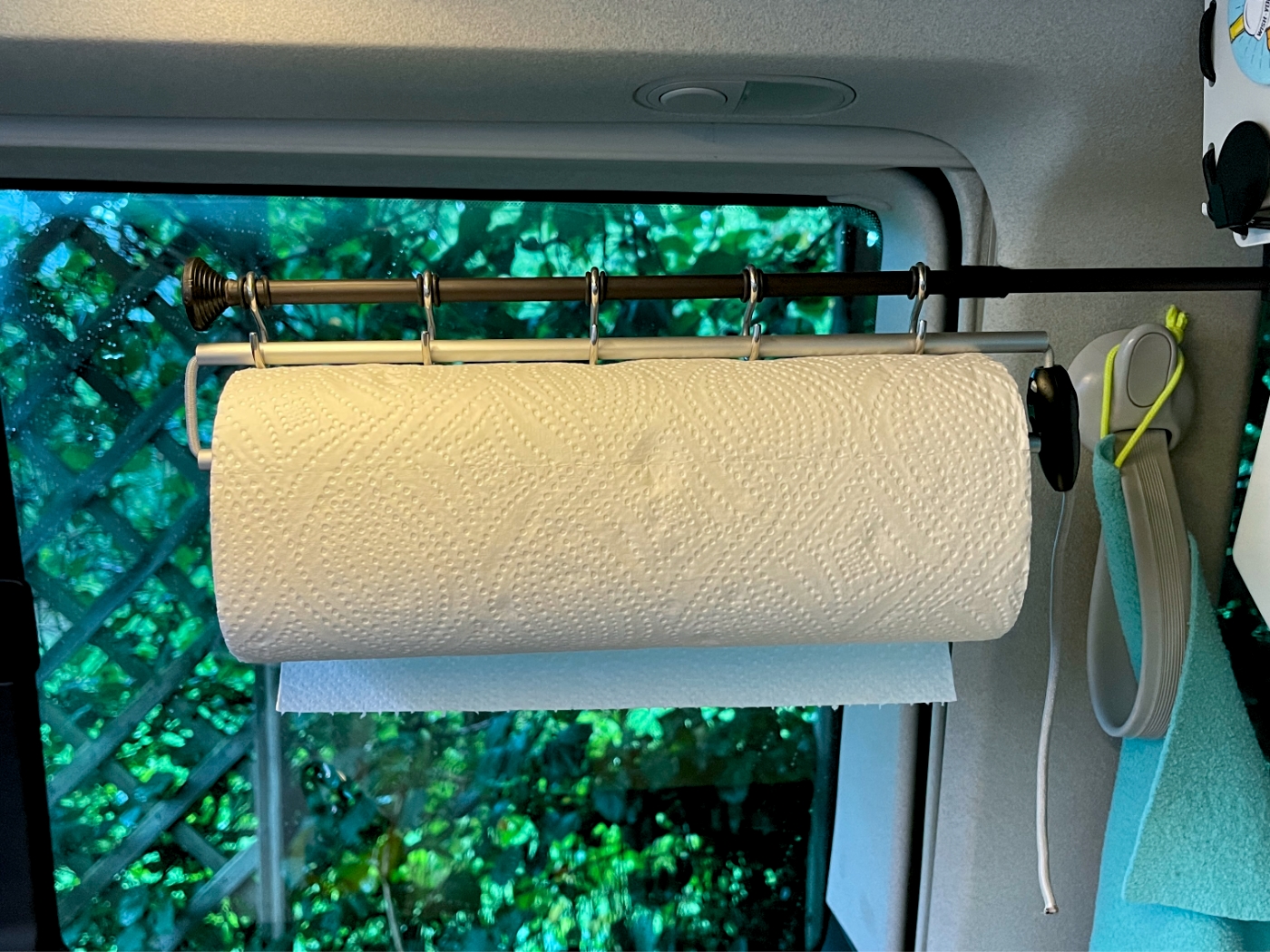 ROLLO paper roll holder on the VANRAILs kitchen unit
