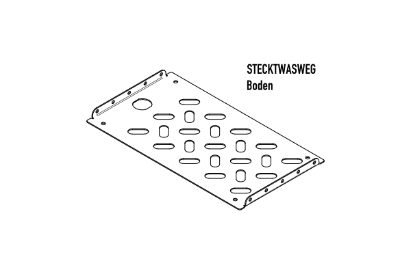 Zeichnung Trittstufenregal Boden